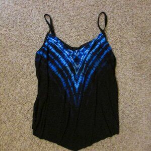 NWOT Aqua Green XL Black royal Blue Vneck Tankini Top Pad Bra Adjust Straps